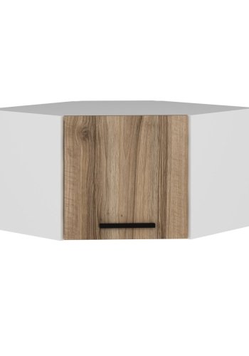 FUNZI LIVING Dore hjrnevgskab, m. 1 lge - natur og hvid melamin