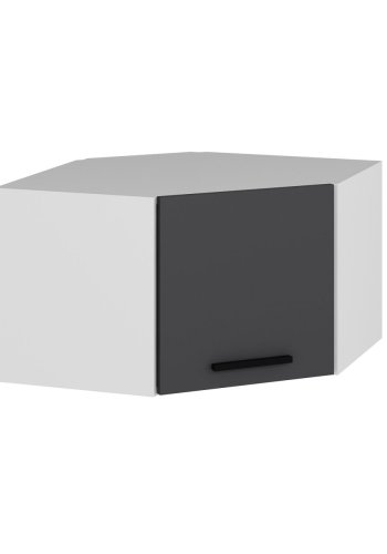 FUNZI LIVING Kales hjrnevgskab, m. 1 lge - hvid og antracitgr melamin