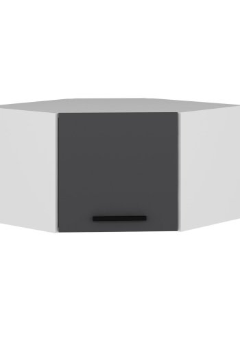 FUNZI LIVING Kales hjrnevgskab, m. 1 lge - hvid og antracitgr melamin