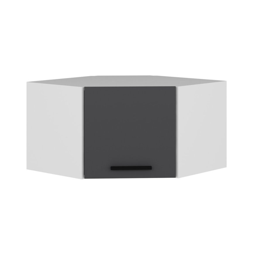 FUNZI LIVING Kales hjrnevgskab, m. 1 lge - hvid og antracitgr melamin