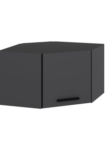 FUNZI LIVING Dore hjrnevgskab, m. 1 lge - antracitgr melamin