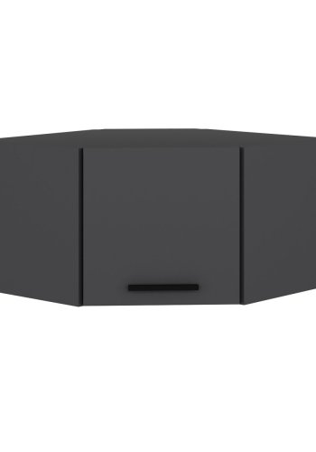 FUNZI LIVING Dore hjrnevgskab, m. 1 lge - antracitgr melamin