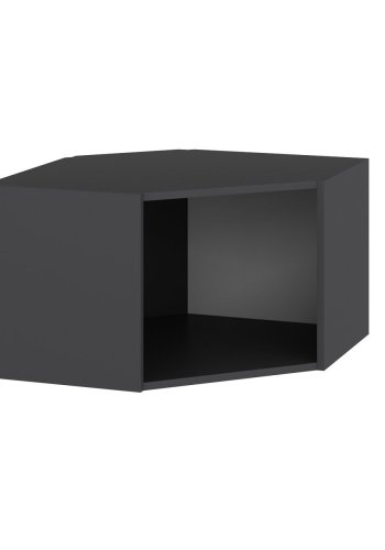 FUNZI LIVING Dore hjrnevgskab, m. 1 lge - antracitgr melamin