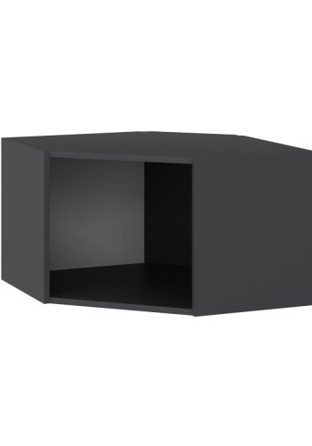 FUNZI LIVING Dore hjrnevgskab, m. 1 lge - antracitgr melamin