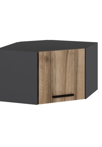 FUNZI LIVING Dore hjrnevgskab, m. 1 lge - natur og antracitgr melamin