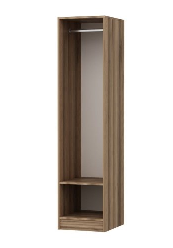 FUNZI LIVING 190 bent garderobeskab, m. 1 bjlestang og 1 hylde - natur melamin