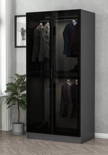 FUNZI LIVING Kalesglas antracit - 190 Garderobe
