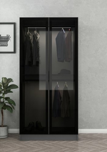 FUNZI LIVING Kalesglas antracit - 190 Garderobe