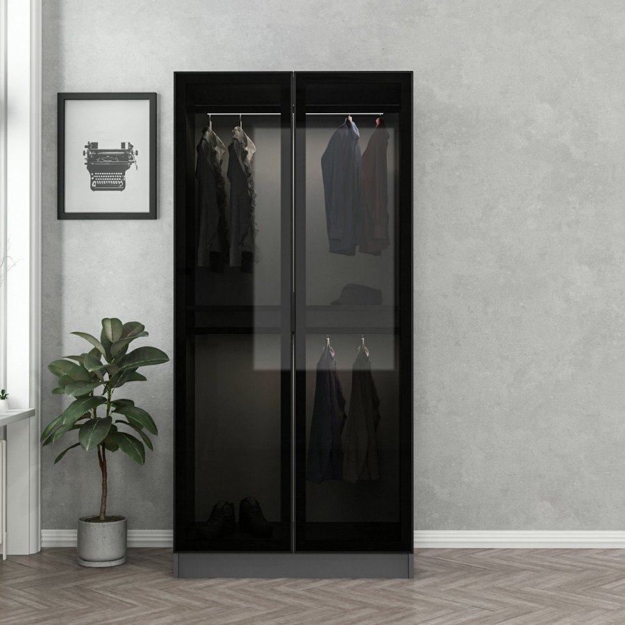 FUNZI LIVING Kalesglas antracit - 190 Garderobe