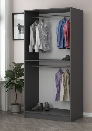 FUNZI LIVING Kalesglas antracit - 190 Garderobe