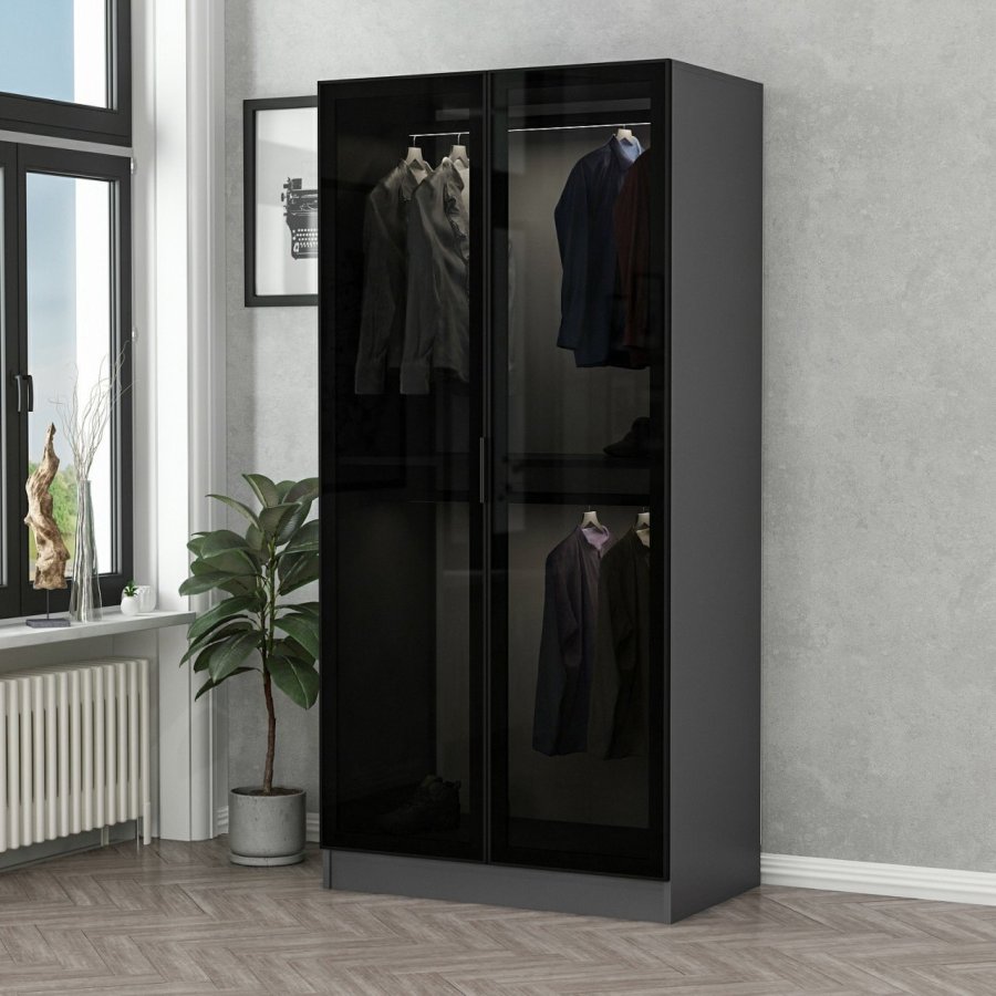 FUNZI LIVING Kalesglas antracit - 210 Garderobe
