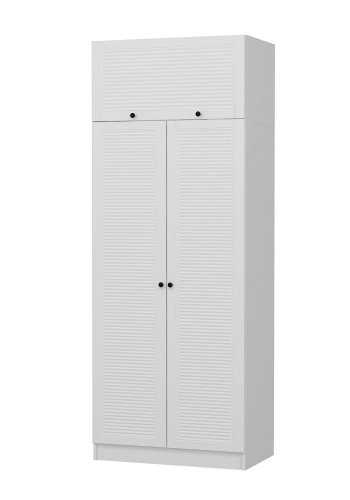 FUNZI LIVING 2241garderobeskab, m. 3 lger, 1 hylde, 1 rum - hvid melamin