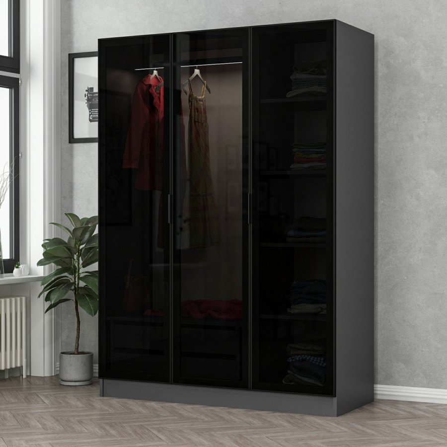 FUNZI LIVING antracit sort - 2271 Garderobe