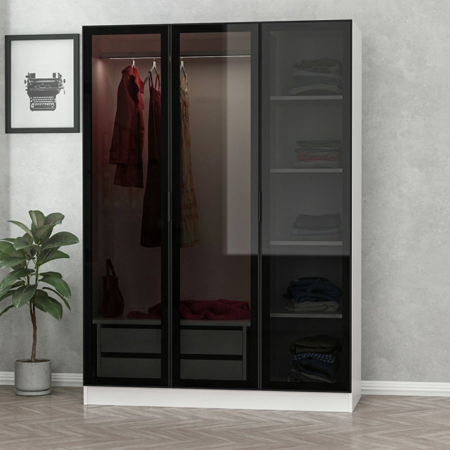 FUNZI LIVING hvid sort - 2273 Garderobe