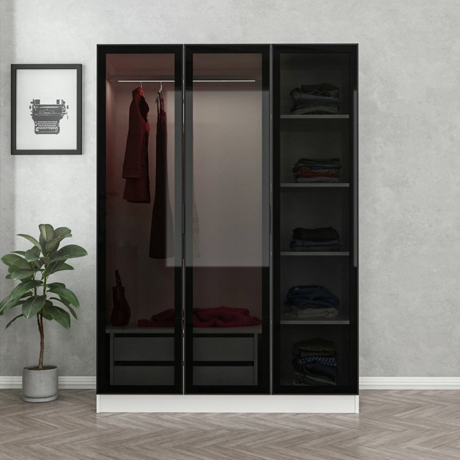 FUNZI LIVING hvid sort - 2274 Garderobe