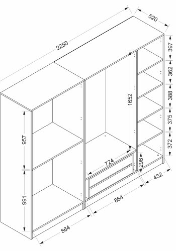 FUNZI LIVING - 6091 Garderobe