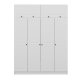 FUNZI LIVING 5227 garderobeskab, 6 lger, 1 bjlestang, 2 skuffer - hvid melamin