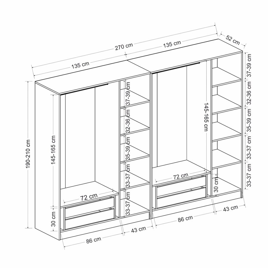 FUNZI LIVING - 5081 Garderobe