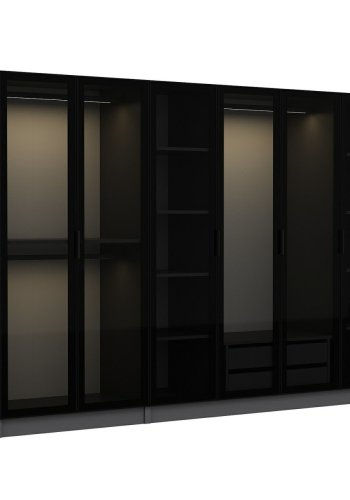 NORDVÄRK Kale garderobe, antracit/sort