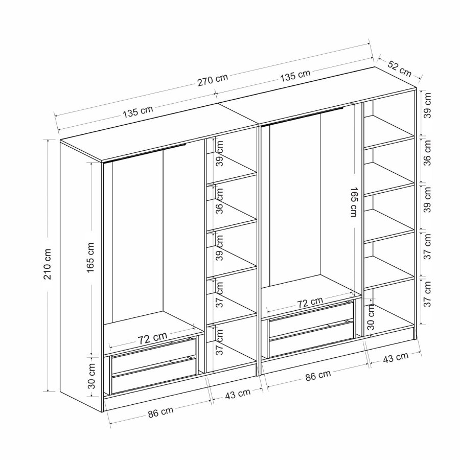FUNZI LIVING - 7651 Garderobe