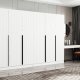 FUNZI LIVING Plus 7787 garderobeskab, 6 lger, 2 bjlestnger, 4 skuffer, hylder - hvid melamin