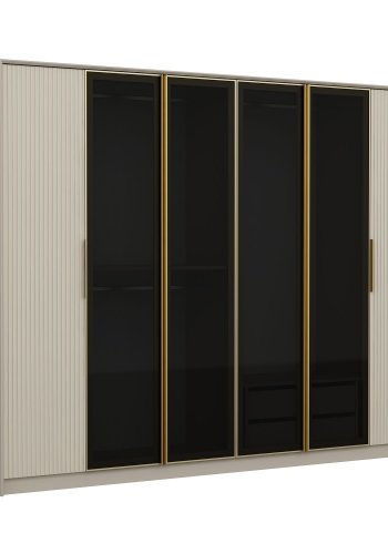 NORDVÄRK Luksus garderobe, hvidGuldRg