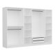 FUNZI LIVING Kalesland 3846 garderobeskab, spejl, 6 lger, 3 bjlestnger, 2 skuffer - hvid melamin
