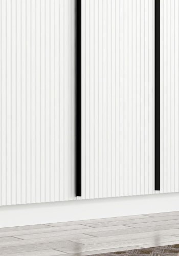 FUNZI LIVING Plus 7789 garderobeskab, m. 7 lger, 2 bjlestnger, 4 skuffer, hylder - hvid melamin