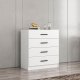 FUNZI LIVING kommode, m. 4 skuffer - hvid melamin