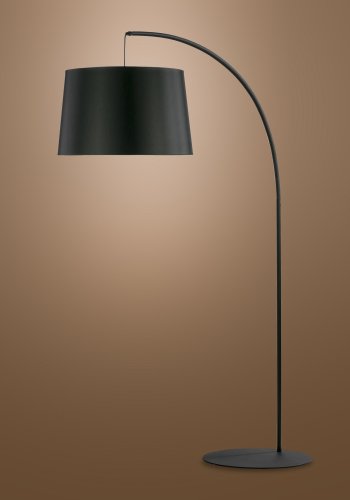  TK Hang gulvlampe - sort stof og metal