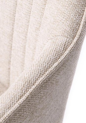 Nolan spisebordsstol, stribe, m. armln - sand polyester og sort metal