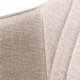 Nolan spisebordsstol, stribe, m. armln - sand polyester og sort metal
