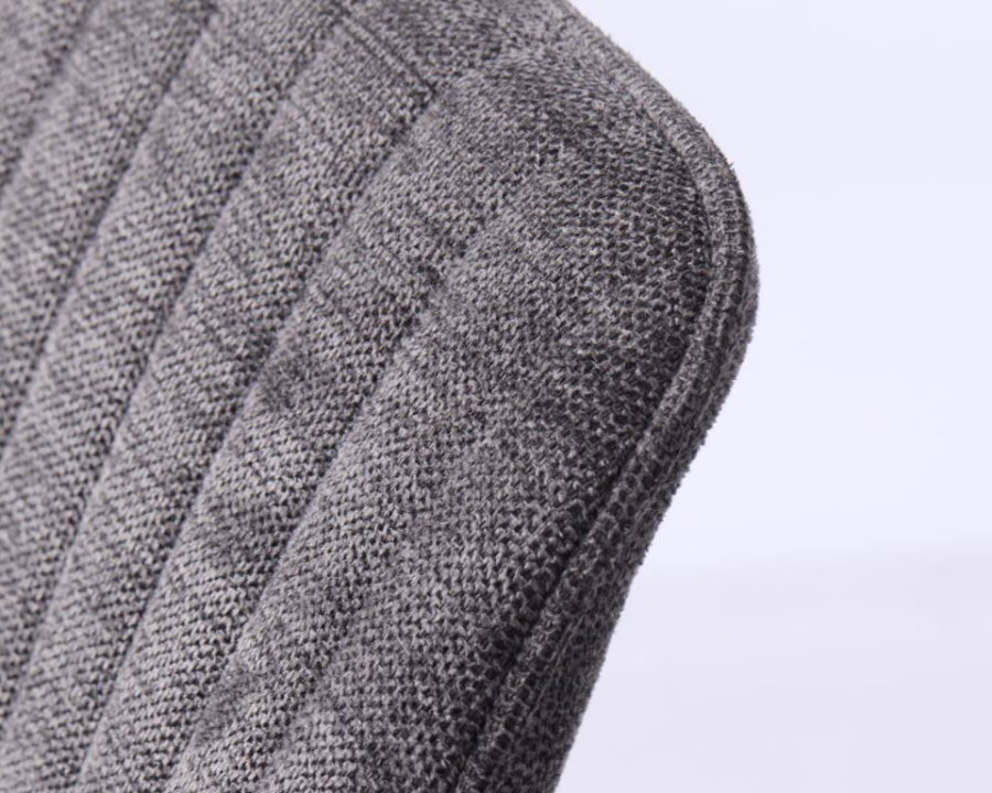 Nolan spisebordsstol, stribe, m. armln - mrkegr polyester og sort metal