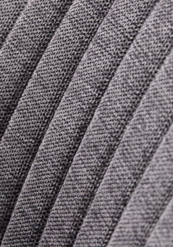 Nolan spisebordsstol, stribe, m. armln - mrkegr polyester og sort metal