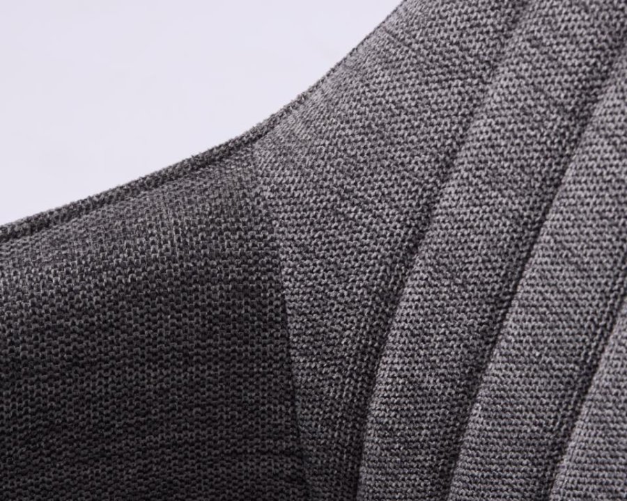 Nolan spisebordsstol, stribe, m. armln - mrkegr polyester og sort metal