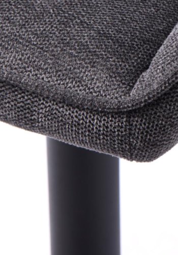 Nolan spisebordsstol, stribe, m. armln - mrkegr polyester og sort metal