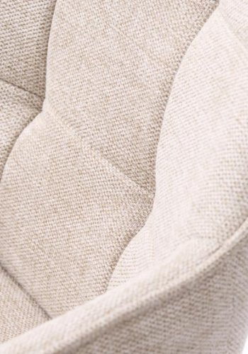 Nolan spisebordsstol, firkantet, m. armln - sand polyester og sort metal