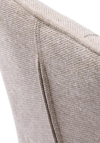 Nolan spisebordsstol, firkantet, m. armln - sand polyester og sort metal