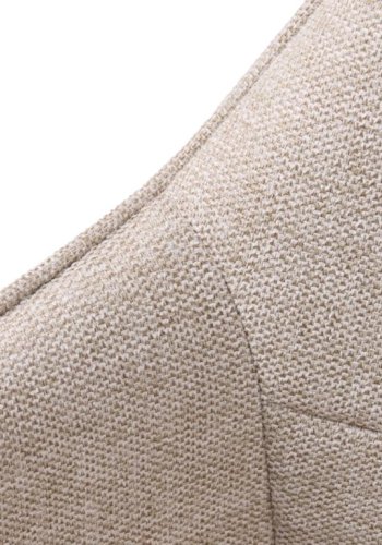 Nolan spisebordsstol, firkantet, m. armln - sand polyester og sort metal