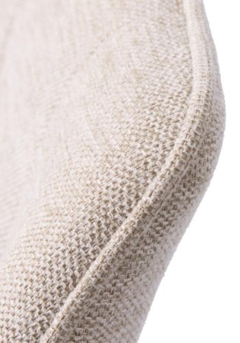 Nolan spisebordsstol, firkantet, m. armln - sand polyester og sort metal