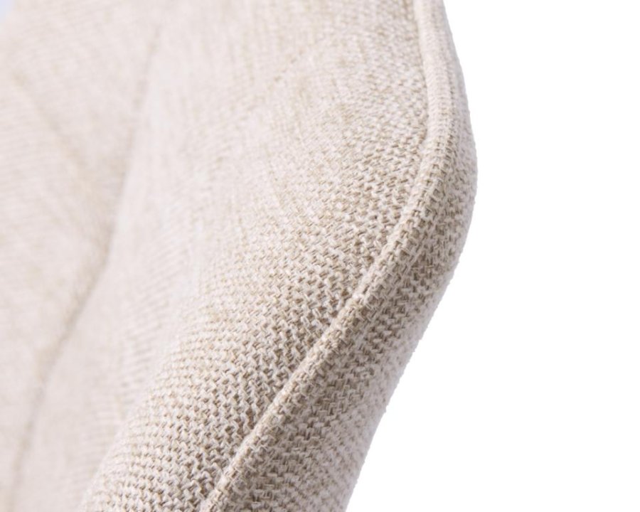 Nolan spisebordsstol, firkantet, m. armln - sand polyester og sort metal