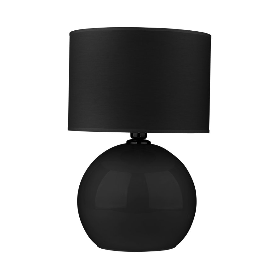 TK Palla bordlampe - sort stof og sort glas