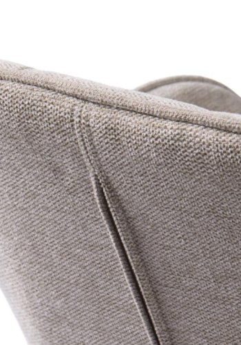 Nolan barstol, stribe, m. rygln, armln og fodsttte - sand polyester og sort metal