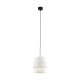 TK Calisto loftlampe - hvid stof og sort metal