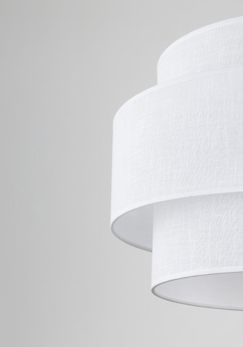 TK Calisto loftlampe - hvid stof og sort metal