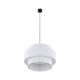 TK Calisto loftlampe - hvid stof og sort metal
