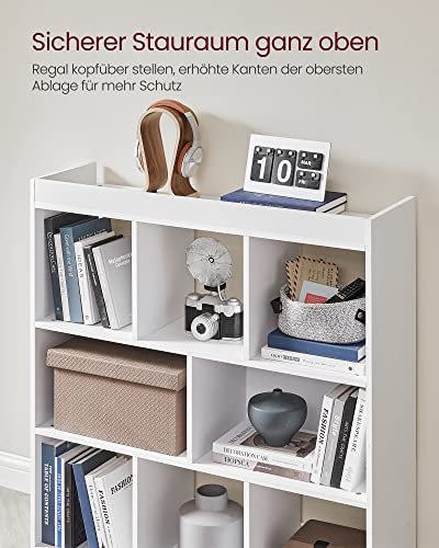 VASAGLE bogreol, m. 8 rum - hvid spnplade