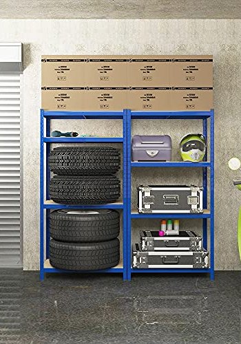 SONGMICS reol til redskabsrum, m. 4 hylder - MDF og bl stl