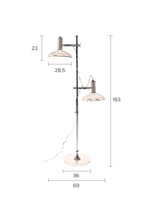 DUTCHBONE Karish gulvlampe - messing jern