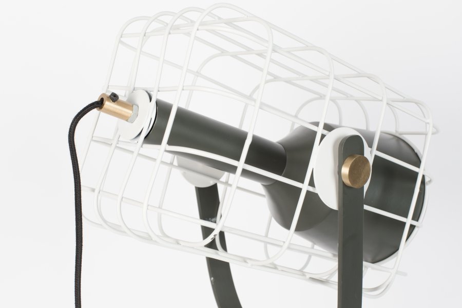 WHITE LABEL LIVING Cage gulvlampe - hvid aluminium